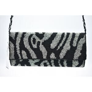 Evening Treasures Bag Nordstrom Vintage 2012 Clutch Beaded Black Silver Formal